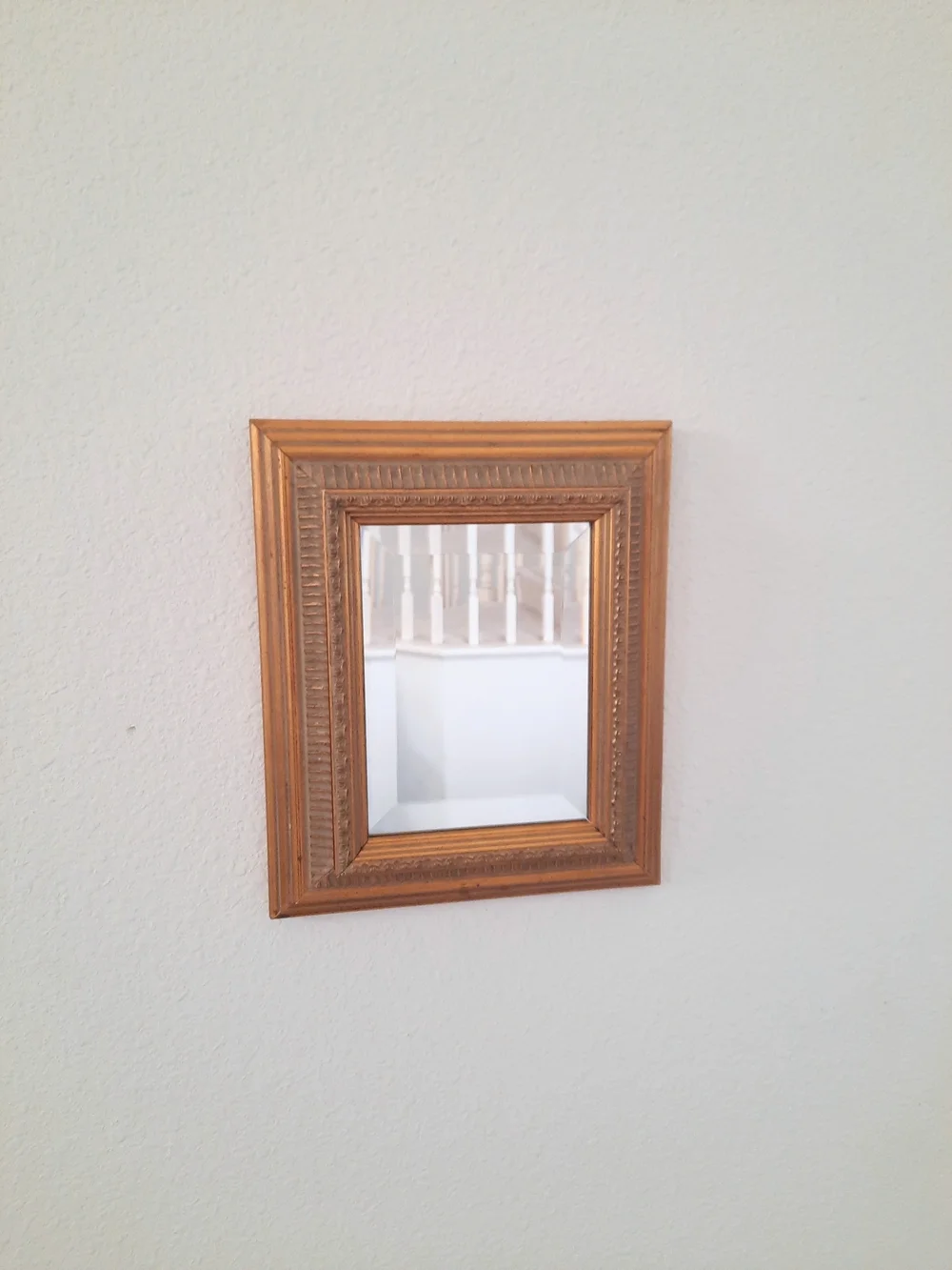 Vintage Ornate Regency Small Gold Beveled Glass Wall Mirror